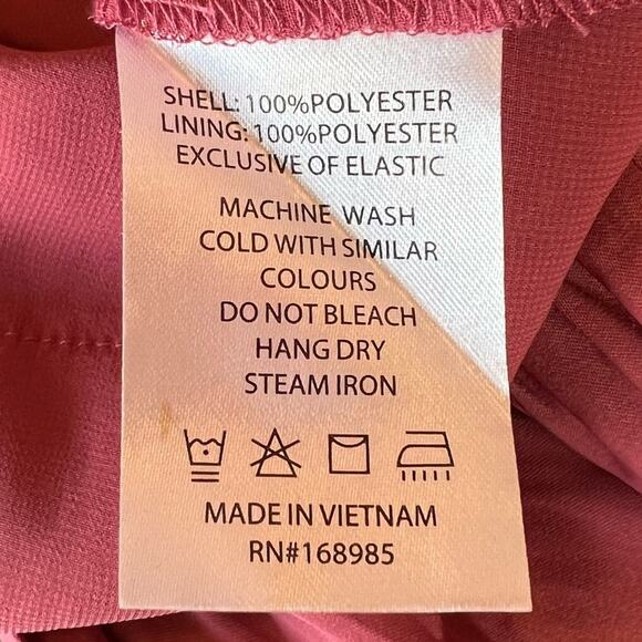 Evereve Women’s Sz XS NWT Shiloh Satin Long Sleeve Mini Dress Dusty Rose $118 - Picture 13 of 13